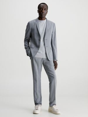 Pantalon de vestir gris Oxford de Calvin Klein de segunda mano - GoTrendier