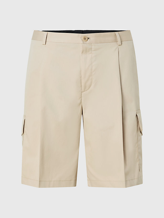 TRAVERTINE Relaxed Pleated Cargo Shorts for men CALVIN KLEIN
