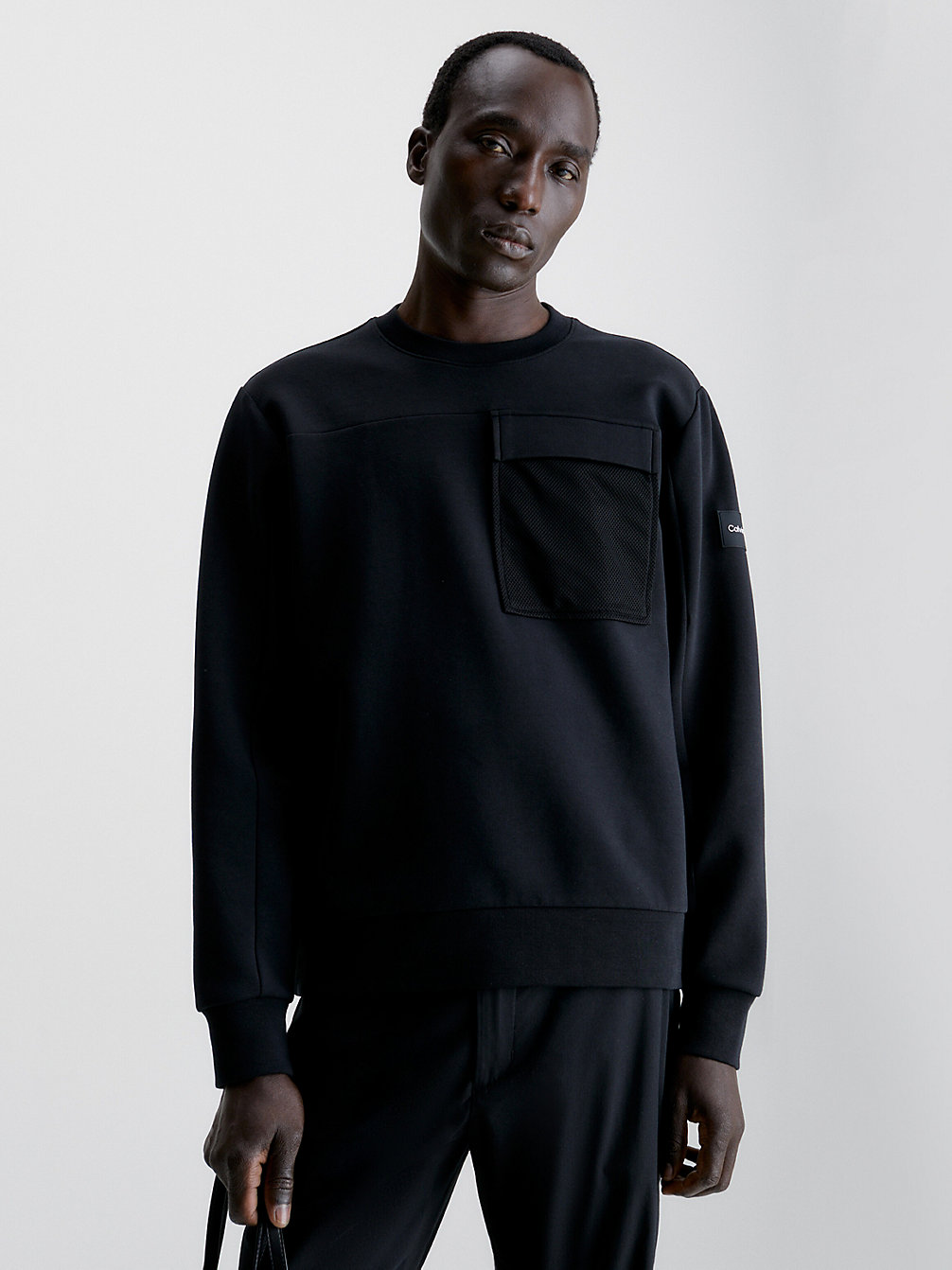 CK BLACK Sweat-Shirt Avec Poche En Maille undefined hommes Calvin Klein