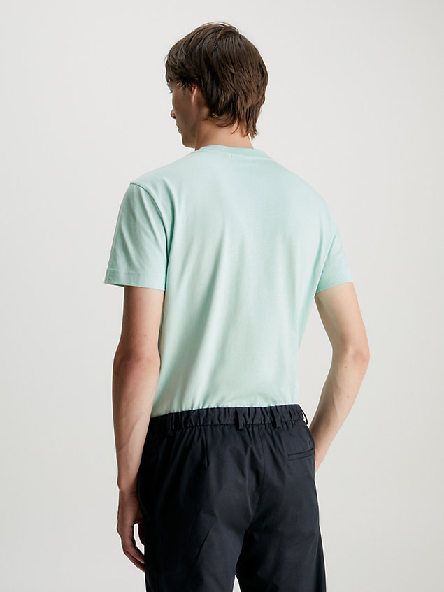 t-shirt en coton bio avec logo blue pour hommes calvin klein