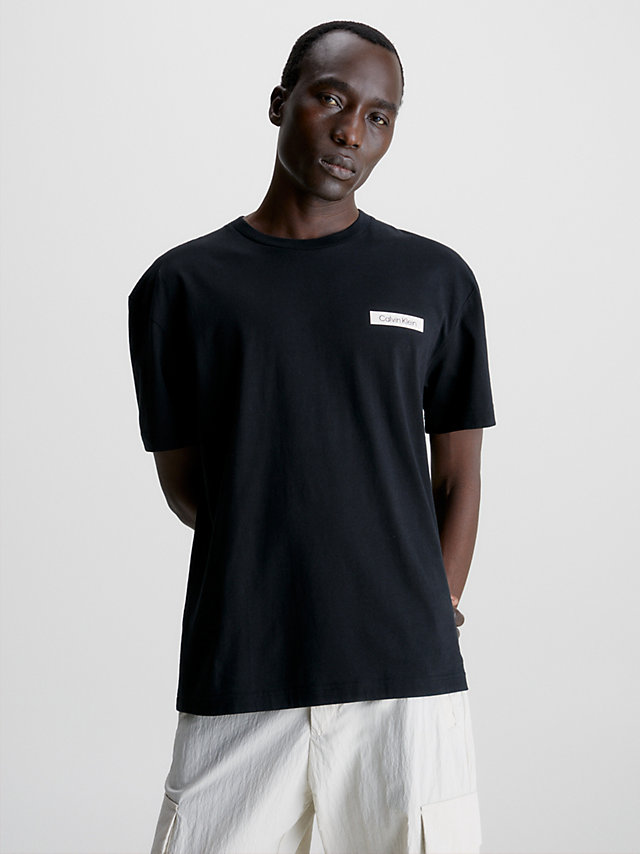 CK Black Relaxed Logo T-Shirt undefined men Calvin Klein