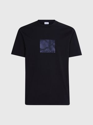 CK BLACK Logo-T-Shirt aus Bio-Baumwolle für Herren CALVIN KLEIN