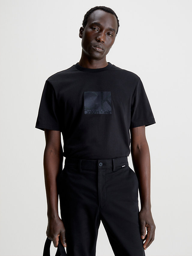 T-Shirt En Coton Bio Avec Logo > CK Black > undefined hommes > Calvin Klein
