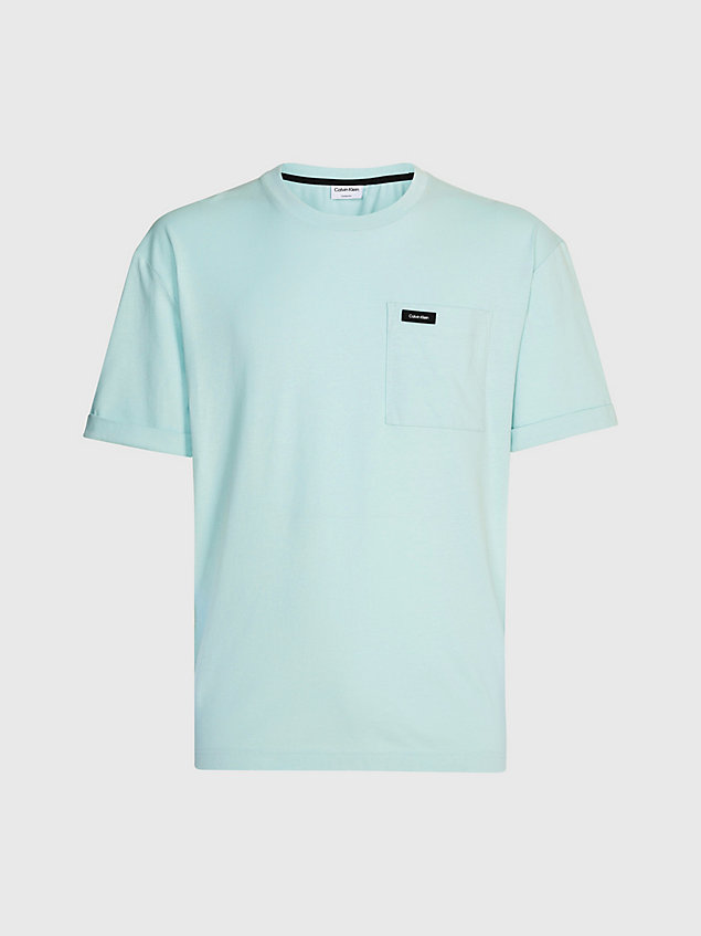 blue pocket t-shirt for men calvin klein