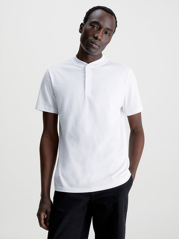 BRIGHT WHITE Henley T-shirt for men CALVIN KLEIN