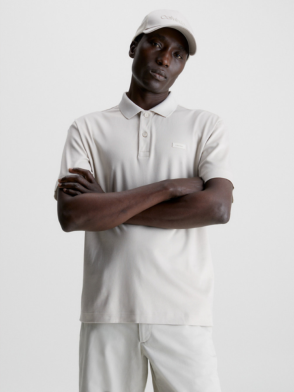 STONY BEIGE Regular Fit Polo Shirt undefined men Calvin Klein