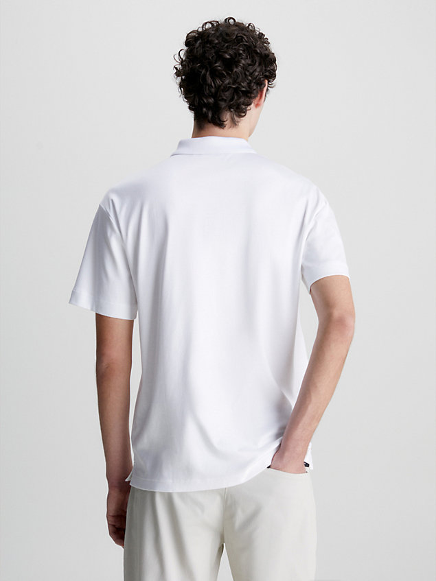 white regular fit polo shirt for men calvin klein