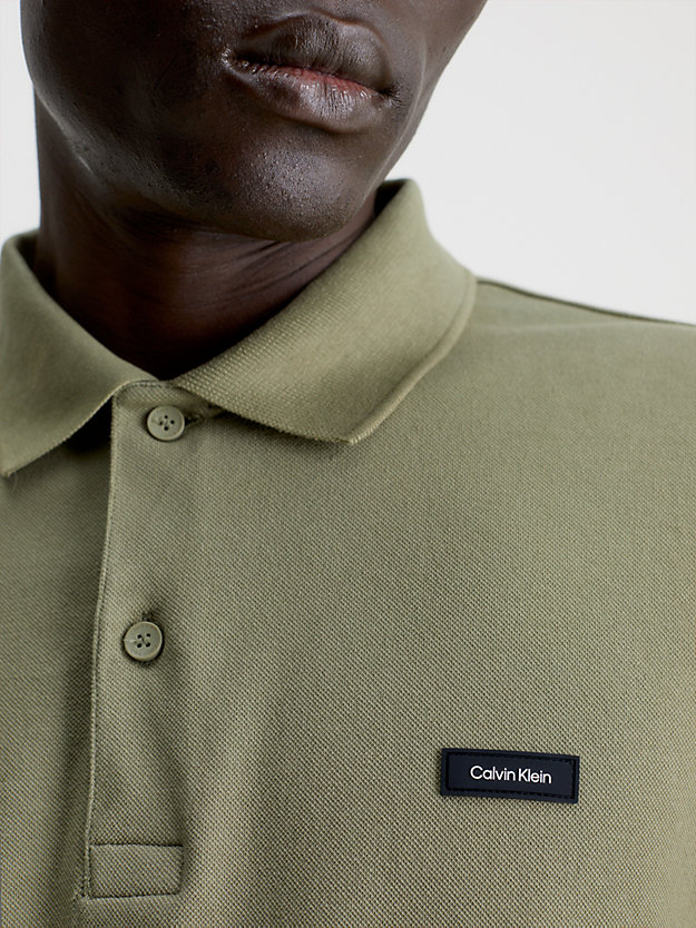 DELTA GREEN Slim Stretch Pique Polo Shirt for men CALVIN KLEIN
