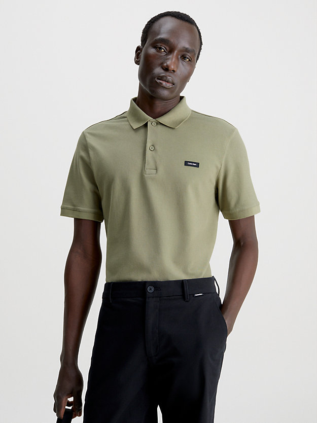 DELTA GREEN Slim Stretch Pique Polo Shirt for men CALVIN KLEIN