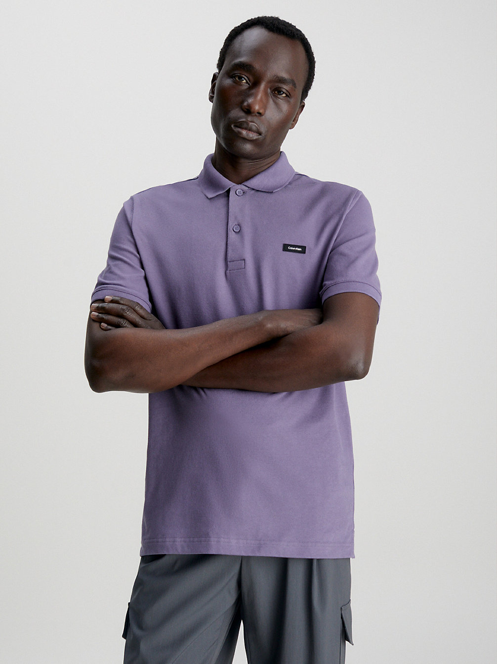 CADET Slim Pique Polo Shirt undefined men Calvin Klein
