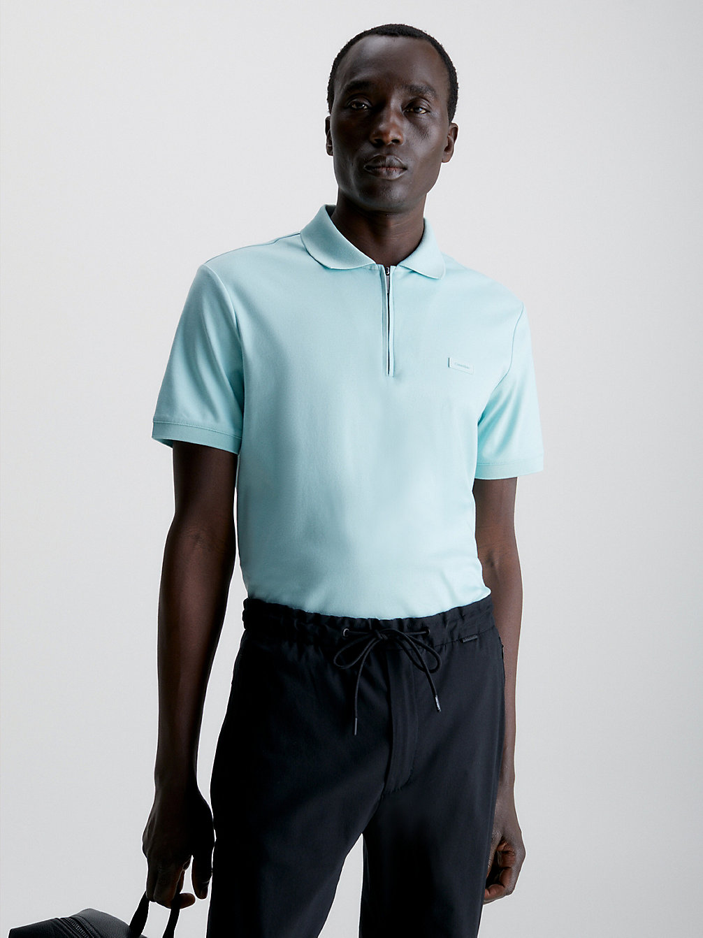 GHOST GLACIER Welt Zip Polo Shirt undefined men Calvin Klein
