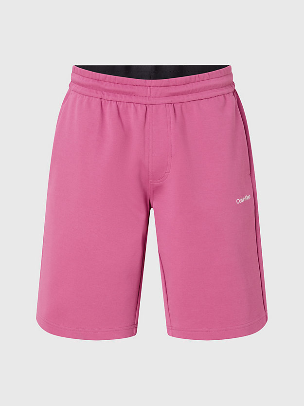 PALE FUCHSIA Recycled Polyester Jogger Shorts for men CALVIN KLEIN