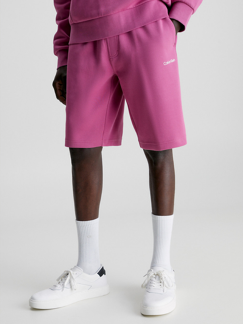 PALE FUCHSIA Short De Jogging En Polyester Recyclé undefined hommes Calvin Klein