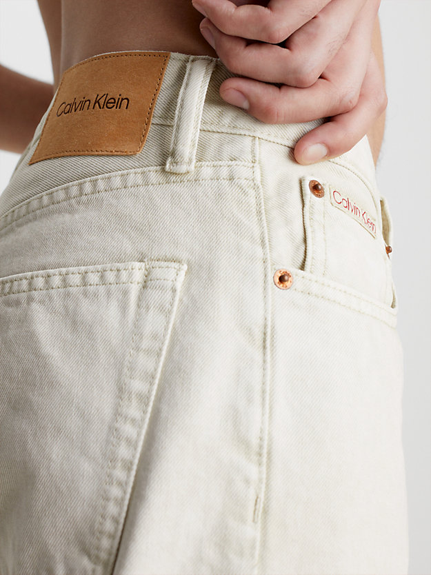 WHITE Unisex Classic Straight Jeans - CK Standards for men CALVIN KLEIN