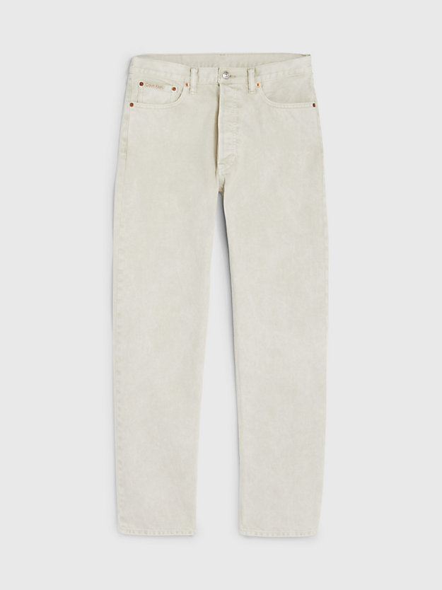 WHITE Unisex Straight Jeans clásico - CK Standards de hombre CALVIN KLEIN