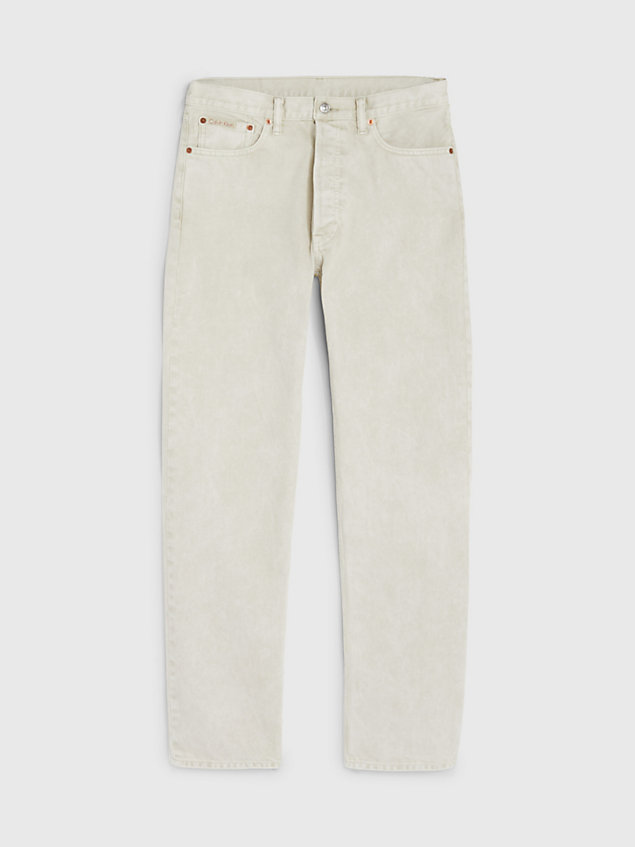blue unisex klassieke straight jeans - ck standards voor heren - calvin klein