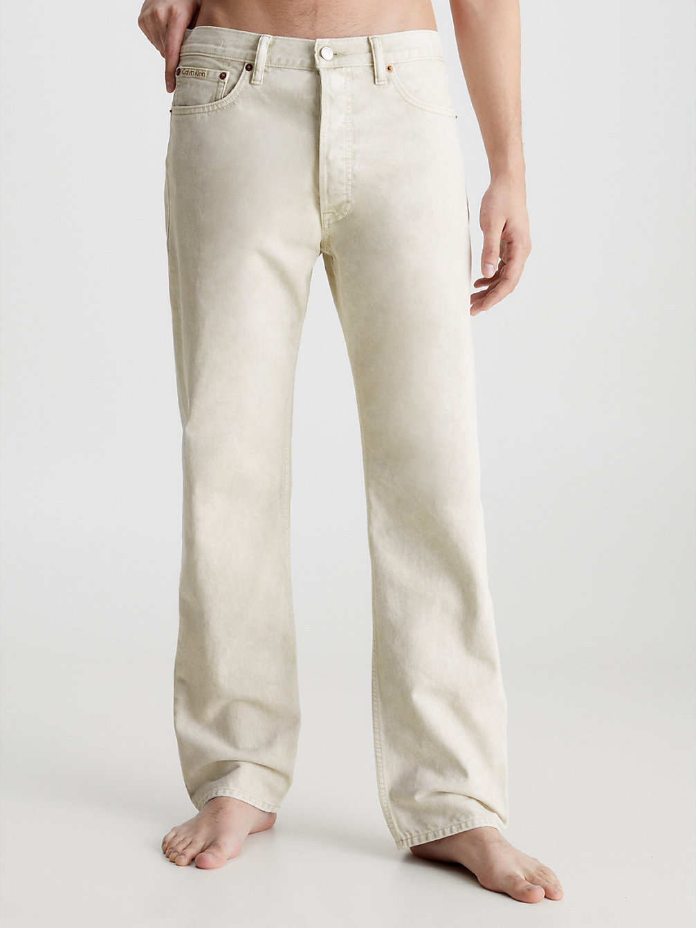 WHITE Unisex Classic Straight Jeans – CK Standards undefined Herren Calvin Klein