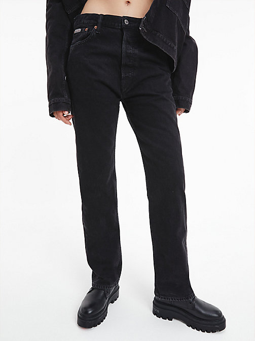 pantalons en chinos voor Broeken met rechte pijp Bespaar 11% Calvin Klein Denim Chino Broek K20k201629 in het Rood Dames Kleding voor voor Broeken 
