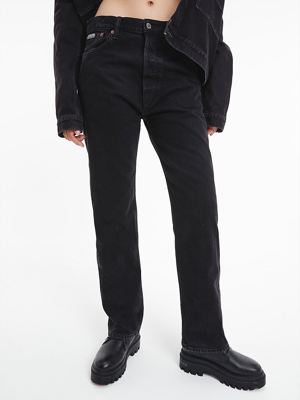 DENIM BLACK Unisex Straight Jeans - CK Standards undefined unisex Calvin Klein