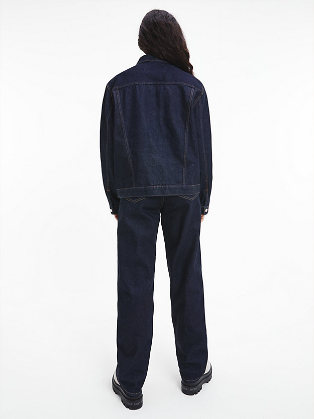 DENIM BLUE Praktyczna kurtka jeansowa unisex - CK Standards dla Unisex CALVIN KLEIN