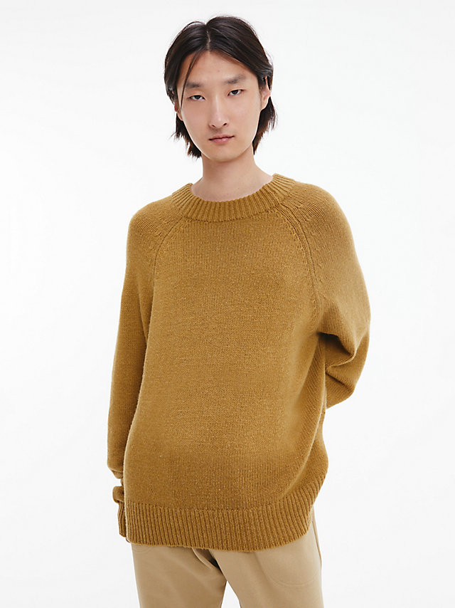 Forest Moss Unisex Wool Blend Jumper - CK Standards undefined unisex Calvin Klein