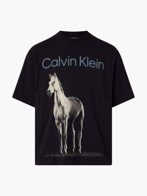 BLACK BEAUTY Unisex Printed T-shirt - CK Standards for men CALVIN KLEIN