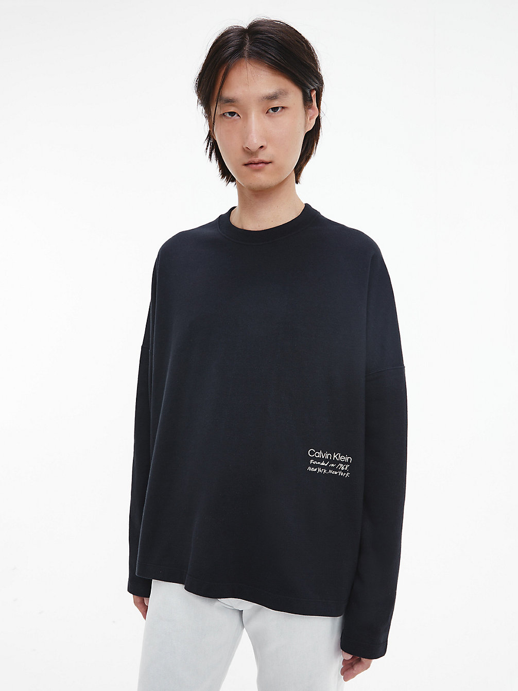 BLACK BEAUTY Unisex-Langarmshirt Mit Print – CK Standards undefined Herren Calvin Klein
