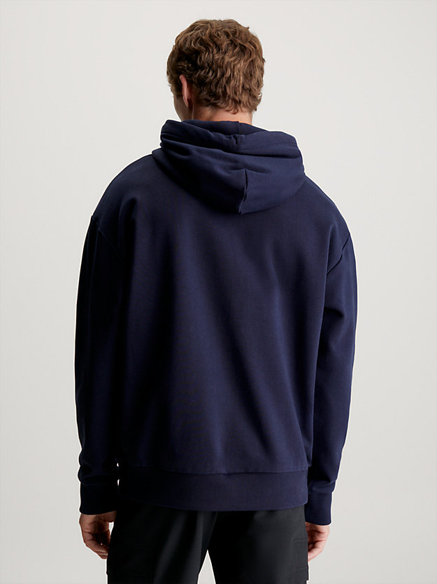 night sky cotton terry logo hoodie for men calvin klein