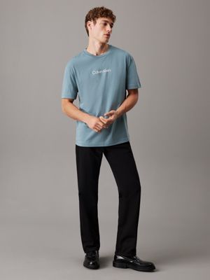 goblin blue relaxed logo t-shirt for men calvin klein