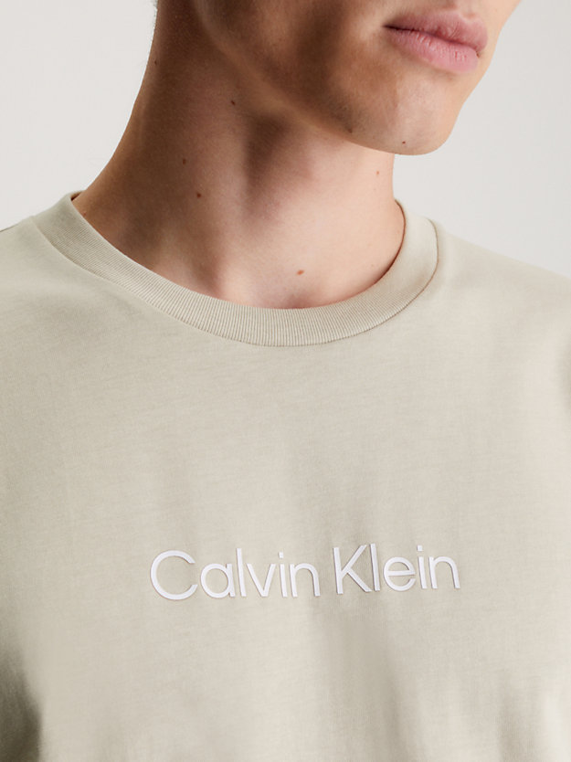 eucalyptus cotton logo t-shirt for men calvin klein