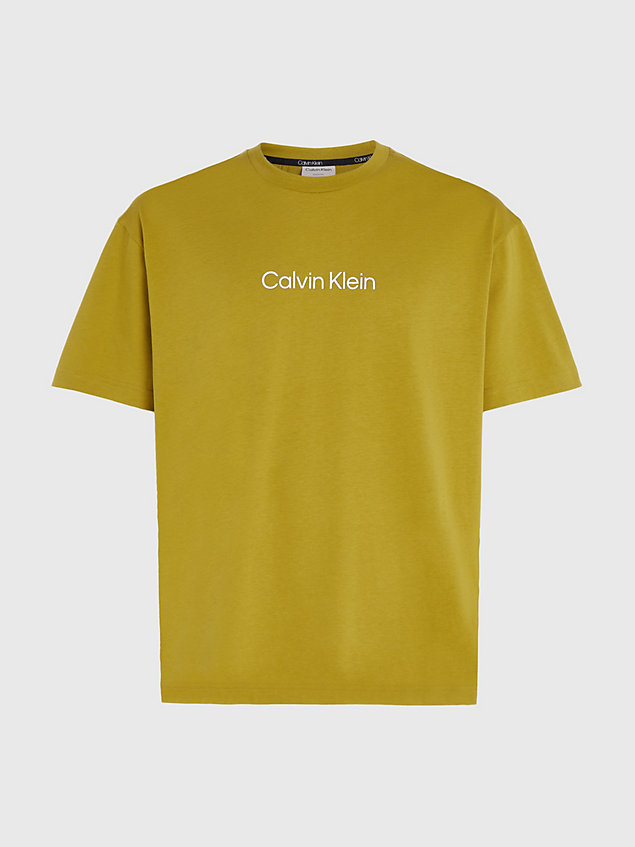 t-shirt en coton avec logo green pour hommes calvin klein