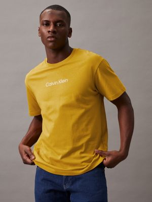 Calvin klein t shirt yellow hotsell