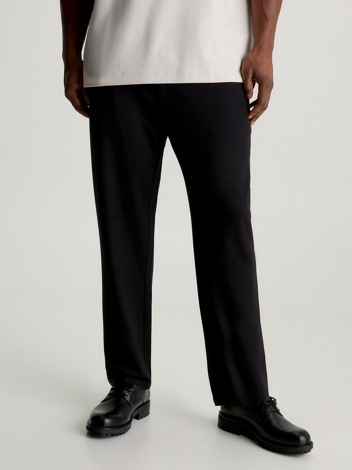 CK BLACK Plus Size Milano Cropped Trousers for men CALVIN KLEIN