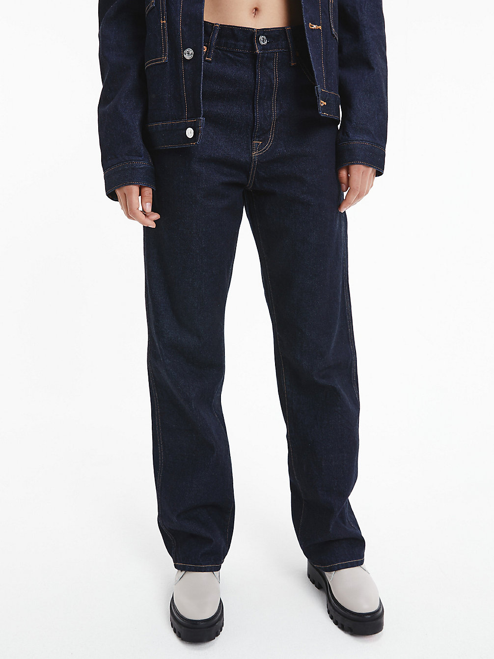 DENIM DARK Unisex Straight Jeans – CK Standards undefined unisex Calvin Klein