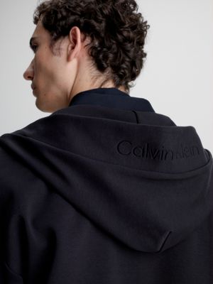CK BLACK Organic Cotton Zip Up Hoodie for men CALVIN KLEIN