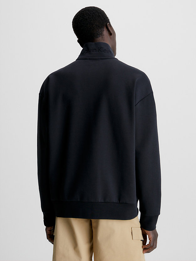 CK BLACK Sweatshirt aus Bio-Baumwolle mit Reißverschluss für Herren CALVIN KLEIN
