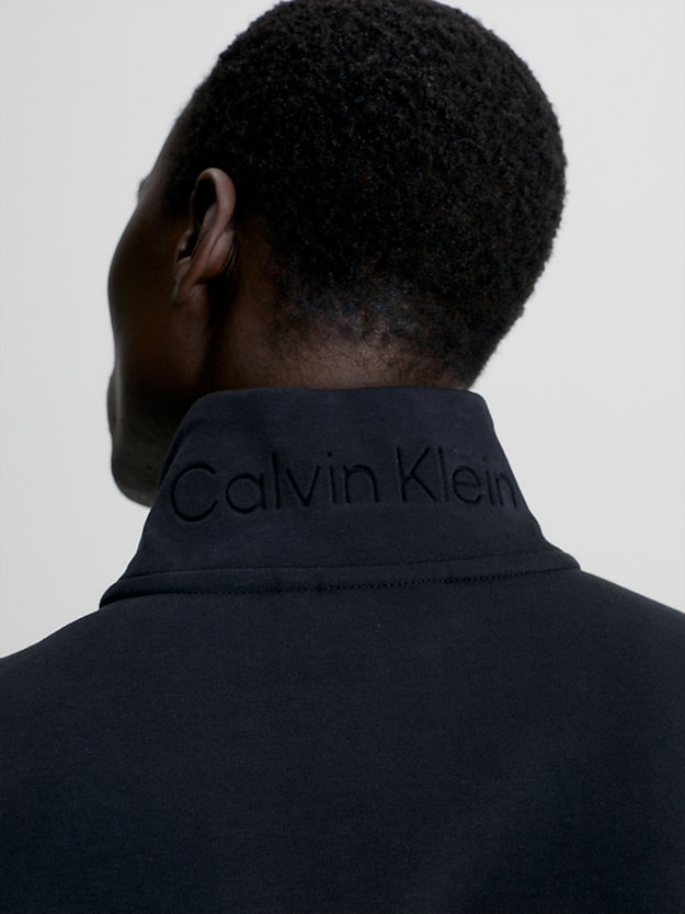 CK BLACK Sweatshirt aus Bio-Baumwolle mit Reißverschluss für Herren CALVIN KLEIN