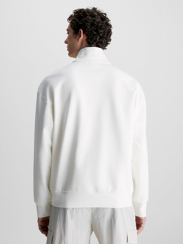 EGRET Organic Cotton Zip Sweatshirt for men CALVIN KLEIN