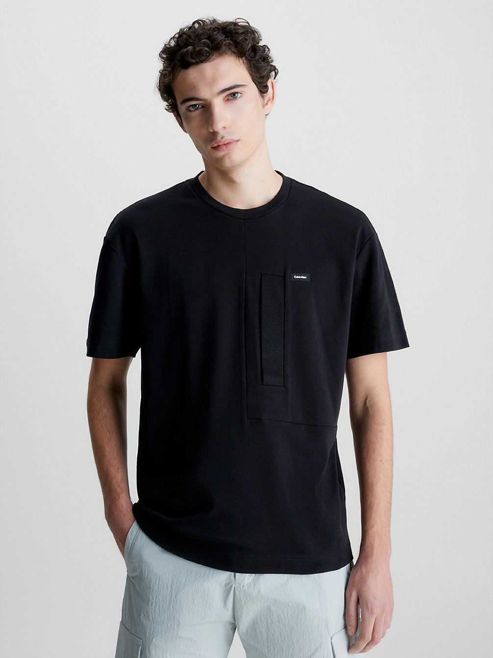 CK BLACK T-Shirt Met Mesh Zakje undefined heren Calvin Klein