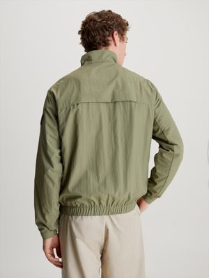 delta green crinkle nylon jacket for men calvin klein