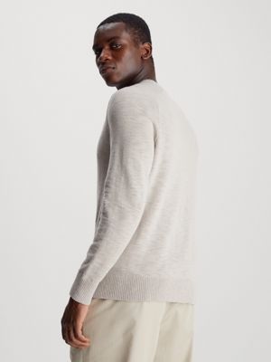 atmosphere slub textured jumper for men calvin klein