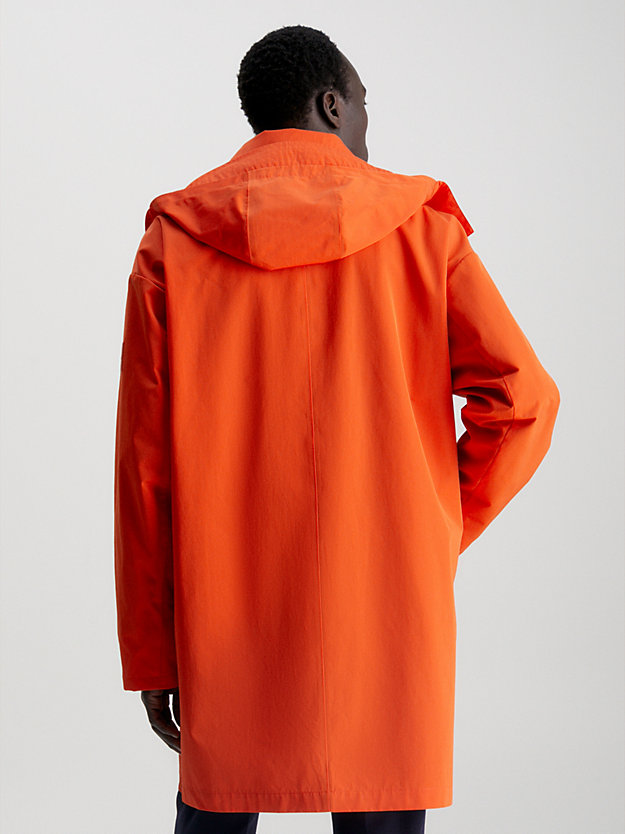 spicy orange sorona car coat for men calvin klein