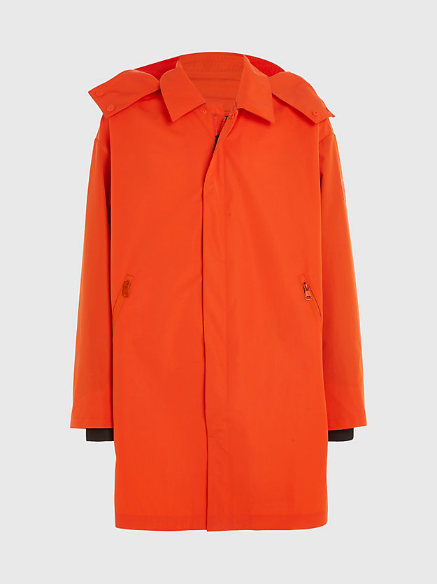 spicy orange sorona car coat for men calvin klein