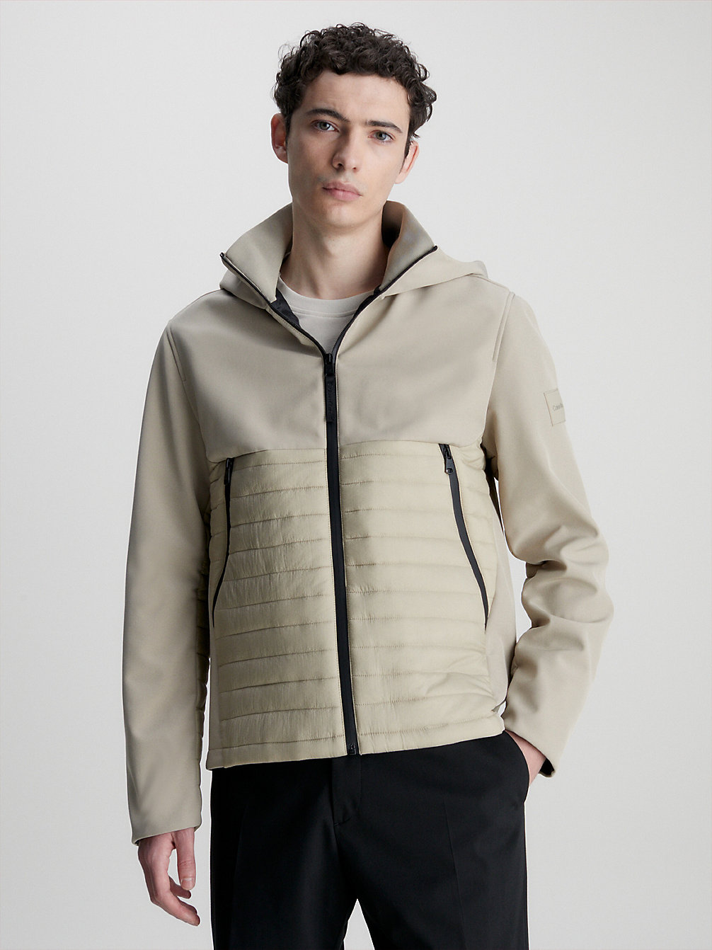 FRESH CLAY Hooded Quilted Jacket undefined men Calvin Klein