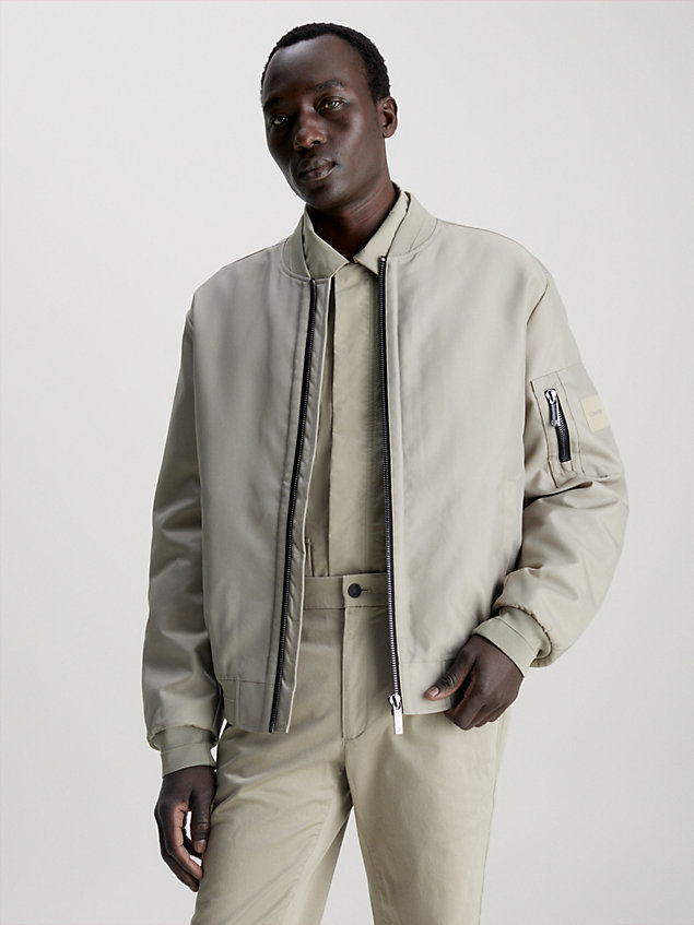  recycled canvas bomber jacket for men calvin klein