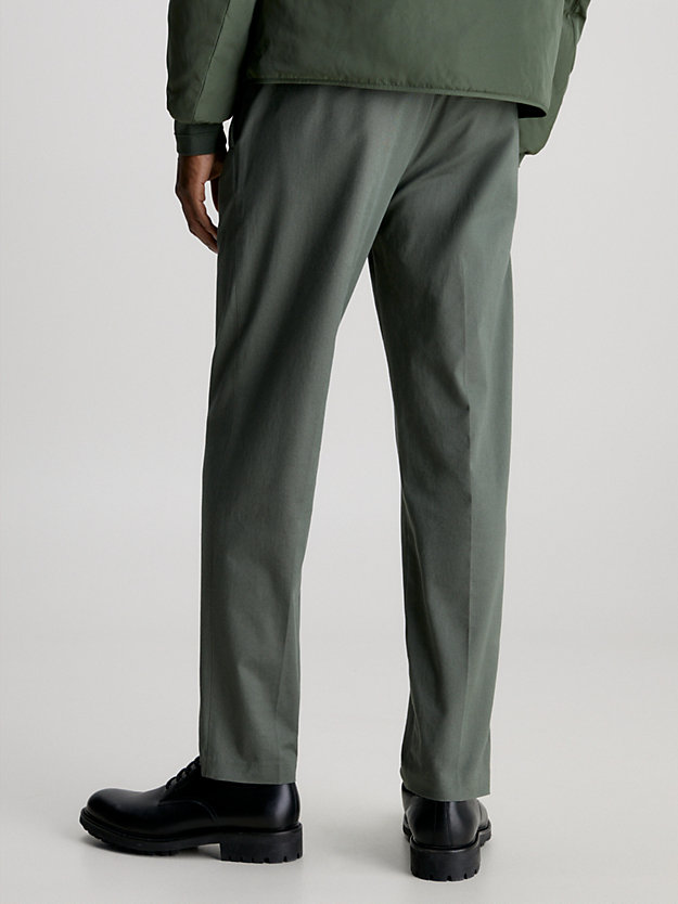thyme tapered twill pleated trousers for men calvin klein