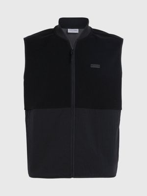 Calvin Klein Performance Black Full Zip Quick Dry Fleece Vest