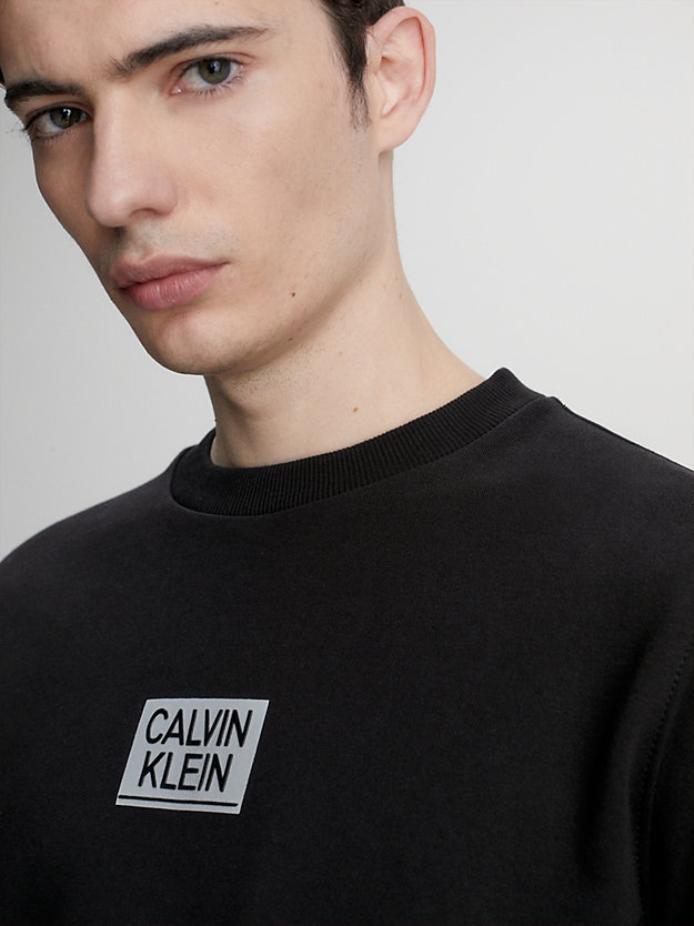 CK BLACK Organic Cotton Logo Sweatshirt for men CALVIN KLEIN