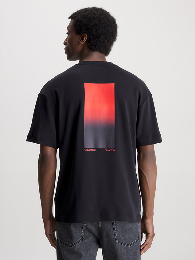black ombre back print t-shirt for men calvin klein