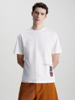 Buy Calvin Klein Men's Solid Oversized Fit T-Shirt (J323307YAF_Bright White  at